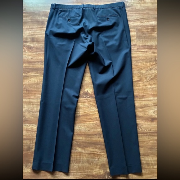 Theory Mens Navy Blue Flat Front Trouser Dressy Suit Pants Bottom Pockets Sz 40 - Picture 2 of 16